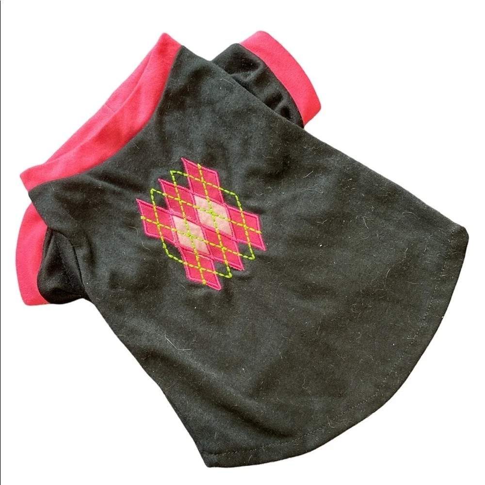 Argyle Black Dog Tee Shirt